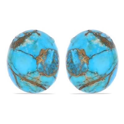 BUY STERLING SILVER EGYPTIAN TURQUOISE SINGLE STONE EARRINGS